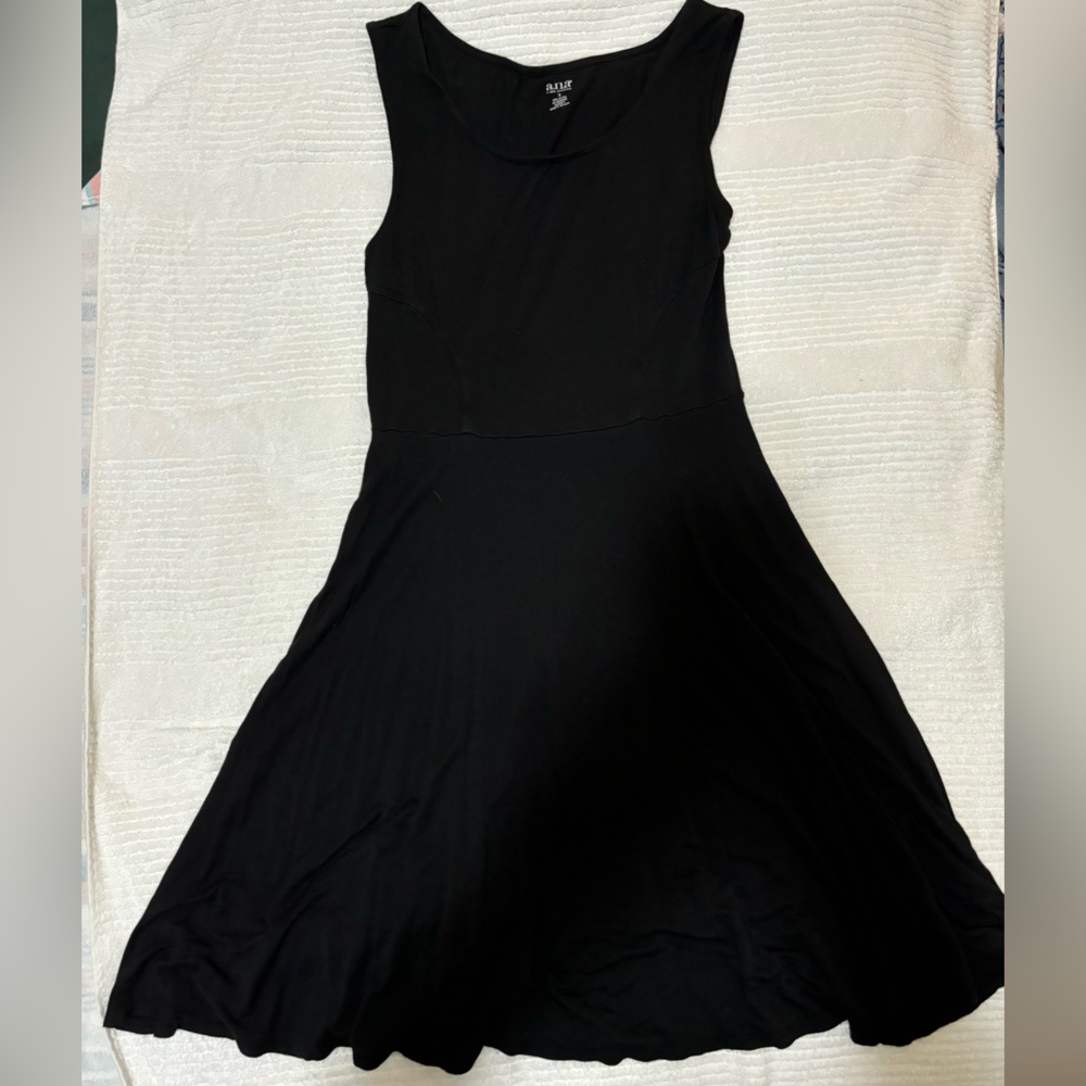 a.n.a Black Sleeveless A-Line Dress
